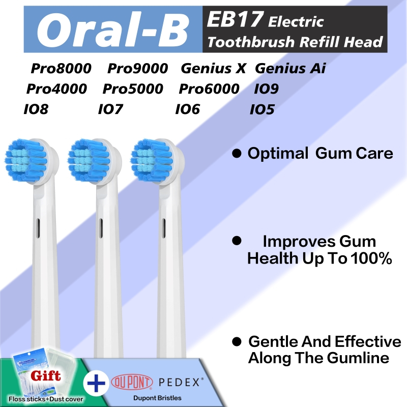 Đầu bàn chải đánh răng thay thế cho Oral-B Tương thích với Pro8000 / Pro9000 / Genius X / Genius Ai 