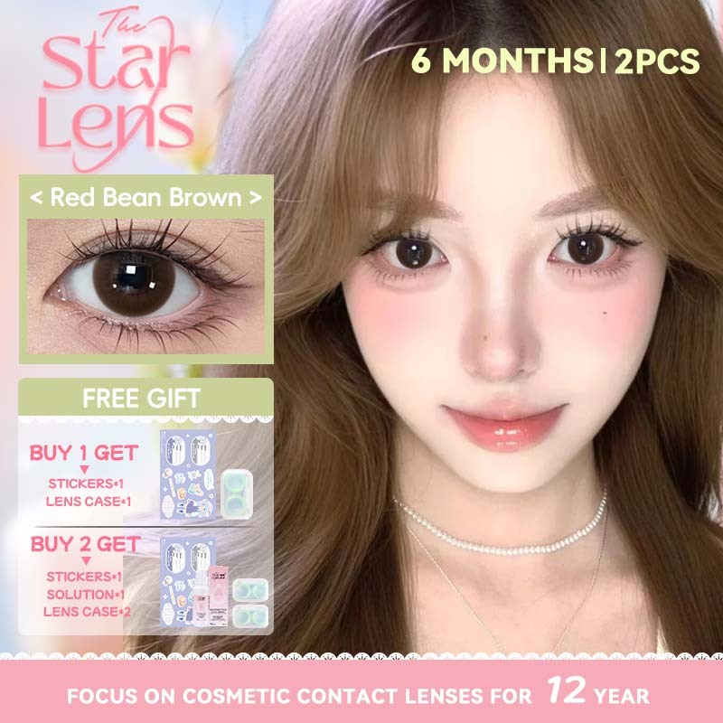 Kính áp tròng Starlens, 1 cặp 6 tháng, DIA 14.2-14.5mm, lens cận thị, có độ (0-8)