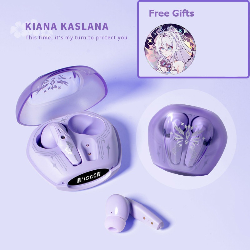 [Quà tặng miễn phí] Honkai Impact 3 Kiana Kaslana Herrscher of Finality Wireless Bluetooth 5.3 Tai n