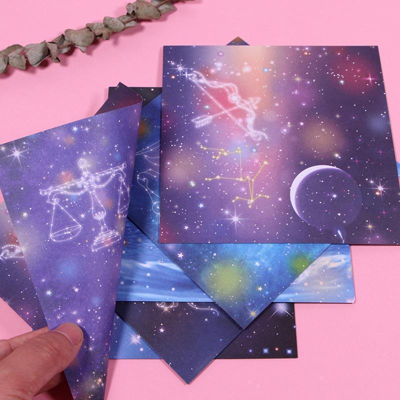 Chòm sao Origami Giấy màu hai mặt Giấy màu Giấy thủ công Ngàn giấy cần cẩu Origami Giấy vuông tự làm