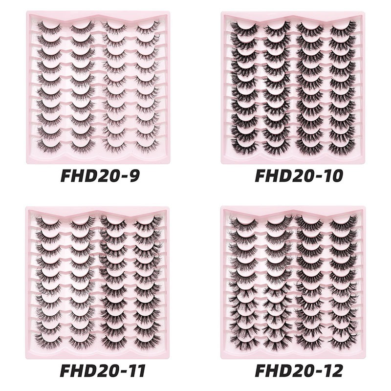 20 Đôi Phong Cách Hỗn Hợp Lông Mi Giả Lông Mi Tự Nhiên Nhìn C Curl Wispy Giả Nối Mi Hàng Ngày