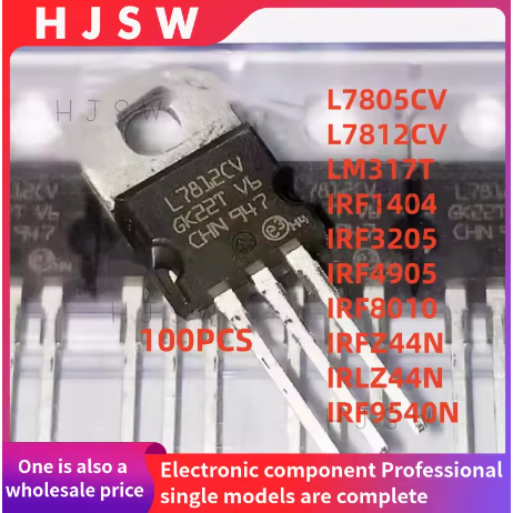 5 CÁI 100% MỚI L7805CV L7812CV LM317T IRF1404 IRF3205 IRF4905 IRF8010 IRFZ44N IRLZ44N IRF9540N IRFZ4