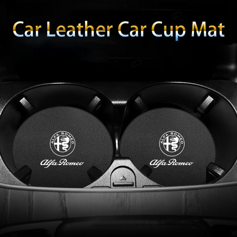 2 Chiếc Ô Tô Cốc Giá Đỡ Thảm Chống Trơn Trượt Sợi Nhỏ Da Cà Phê Nước Giải Khát Cốc Thảm Cho Alfa Rom