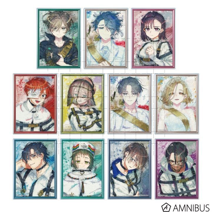 MILGRAM Grunge Canvas Acrylic Đứng & Móc Khóa & Thẻ - Yuzuha Kotoko Mikoto Anime Hình Merch