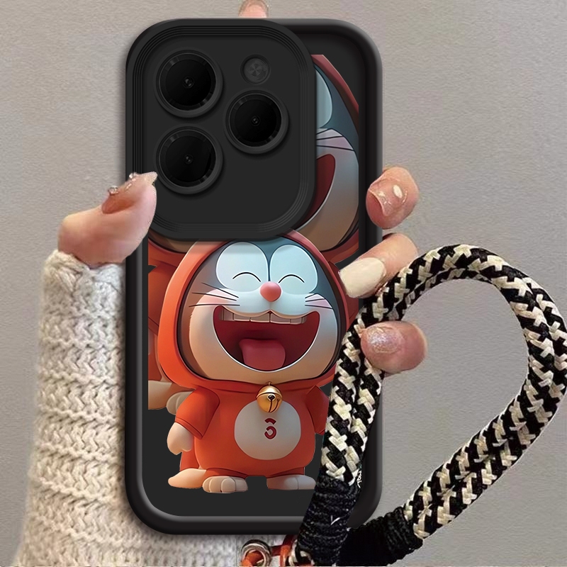 Vỏ Doremon Cười Cho Tecno SPARK20 Pro Tecno SPARK20 Tecno SPARK20C SPARK GO 2024 SPARK10 SPARK10C SP