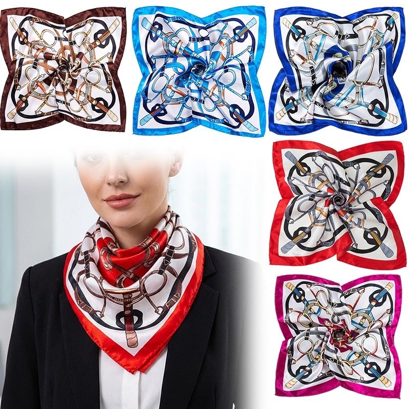 Khăn giả lụa 50x50 cm in hình, sang trọng và thời trang cho nữ
