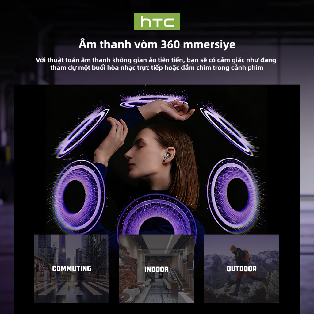 Bảo hành 1 năm HTC NE70 AI Tai nghe dịch thuật Mạ điện Tai nghe kim loại Vỏ dịch thời gian thực Tai nghe BluetoothTWS Bluetooth 6.0 Chất lượng âm thanh HiFi Tai nghe không dây chống nước IPX5 | BigBuy360 - bigbuy360.vn