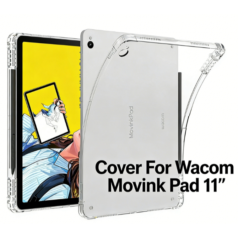 Khe cắm bút Vỏ TPU mềm cho Wacom Movink Pad 11 '' eReader Vỏ bảo vệ trong suốt chống sốc