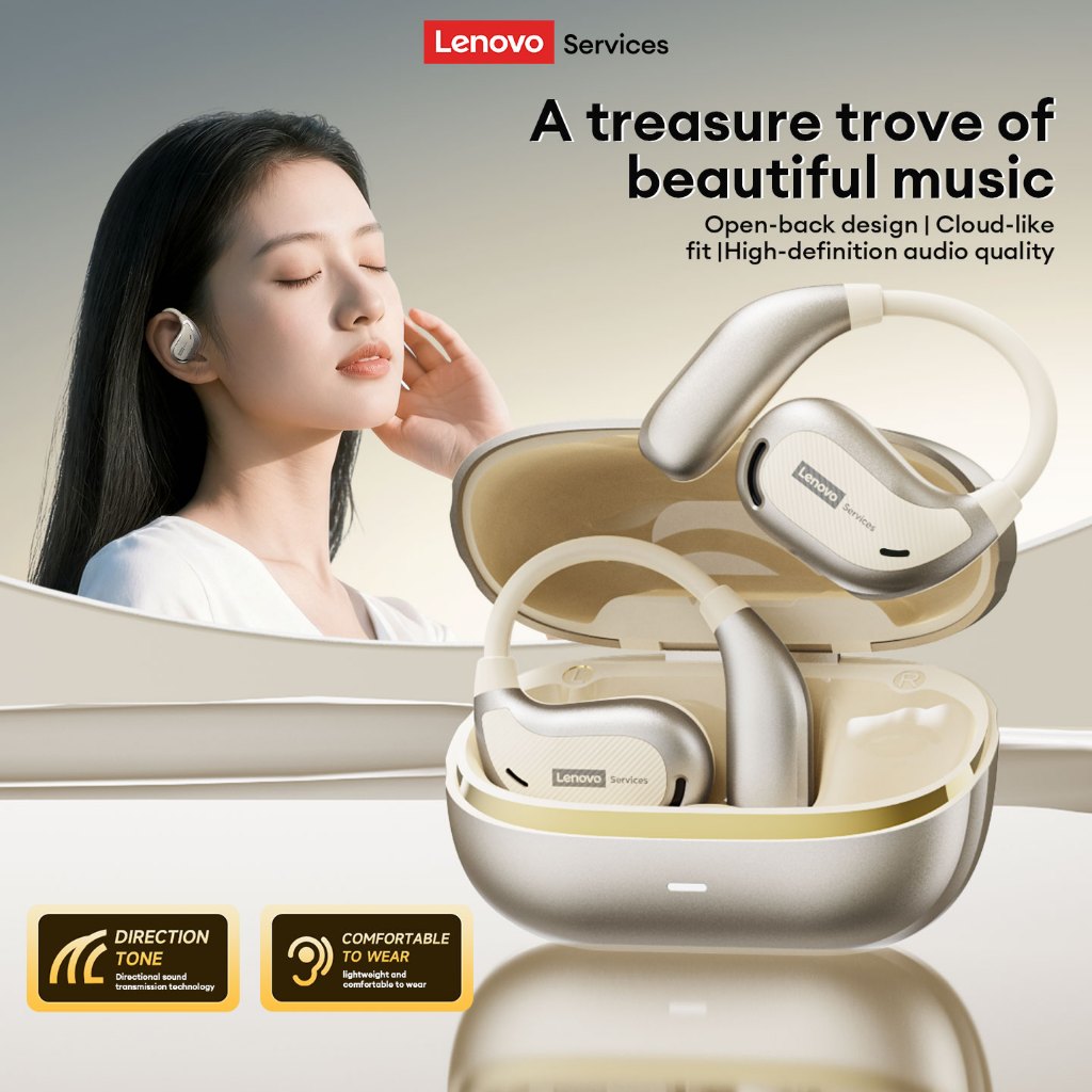 Tai nghe Bluetooth Lenovo AC102 OWS Chất lượng âm thanh HIFI Độ phân giải cao Hộp số âm thanh định hướng chờ dài Thoải mái khi đeo Bluetooth6.0 | BigBuy360 - bigbuy360.vn