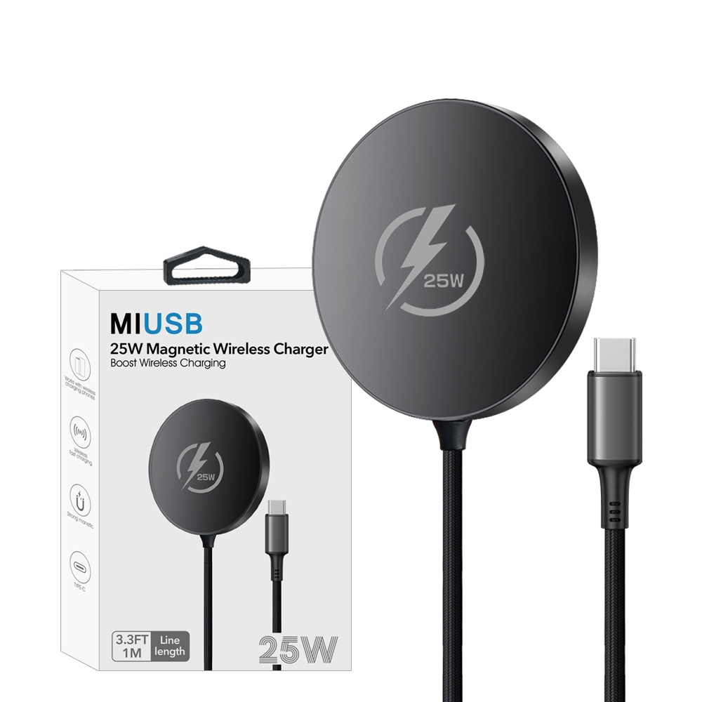 Bộ sạc không dây từ tính 25W QI2 Miếng đệm siêu mỏng có nam châm N52 cho iPhone Android