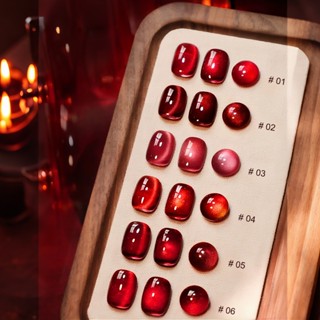 MIANEL Bộ Làm Móng Tay Ruby Cat Eye Nail Polish Keo 2026 Phổ Biến Làm Trắng Da Bồ Câu Cao Cấp Máu Đỏ Anh Đào Hạt Thủy Tinh Đỏ Gel Từ Tính Sử Dụng Salon Chuyên Nghiệp