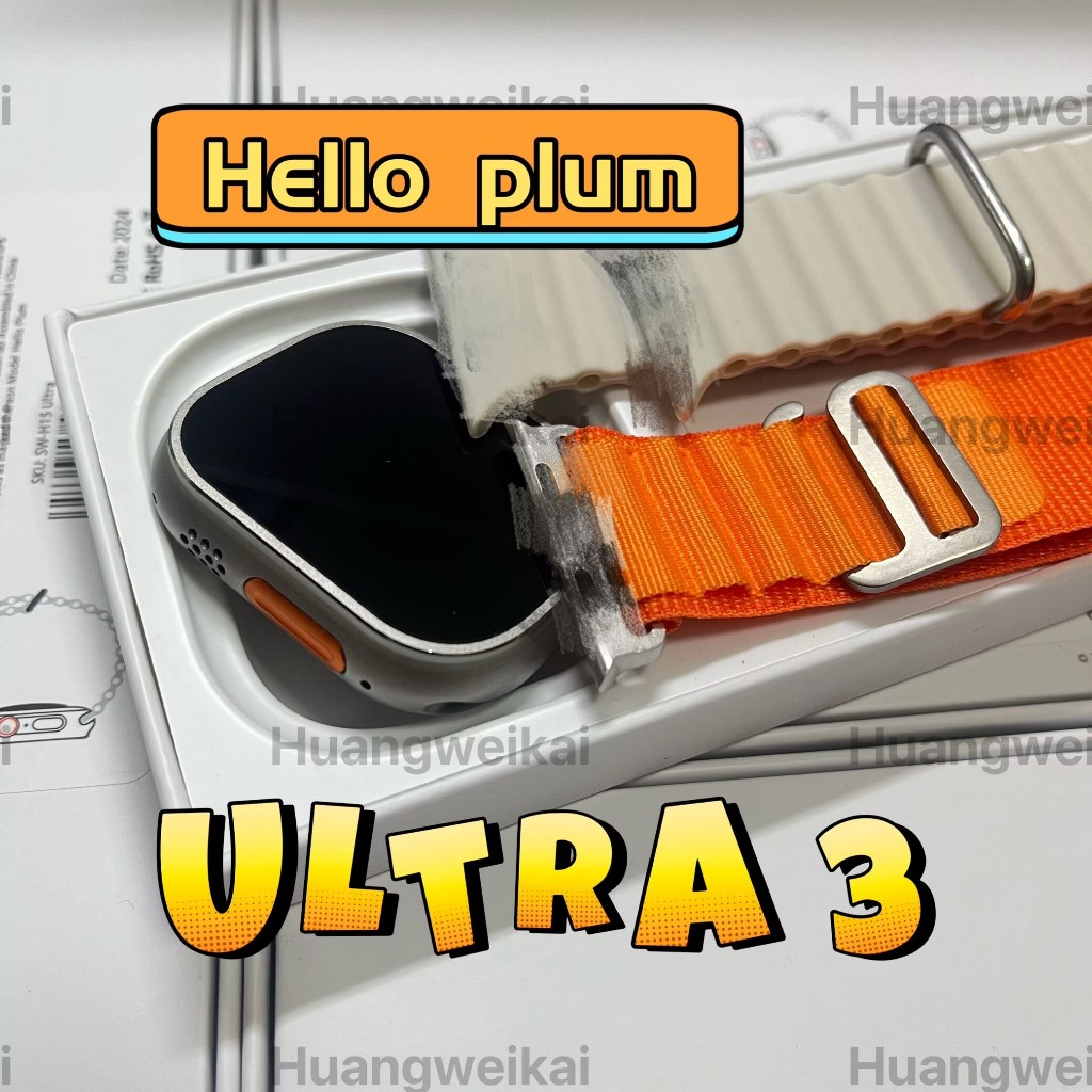 Amoled 2026 H26 ultra 3 TOP HELLO PLUM smartwatch NFC 49mm thể thao thông minh vòng đeo tay sạc khôn