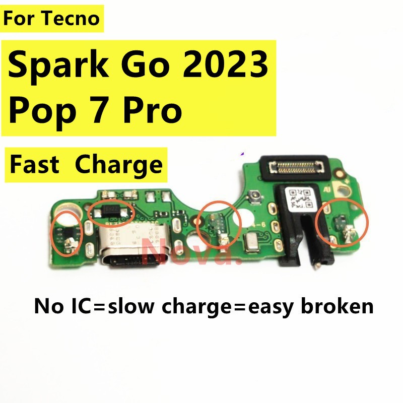 Bảng Sạc Cho Tecno Spark Go 2023 / Pop 7 Pro / BF7 / BF7N / BF7H USB Sạc Nhanh Với Đế Kết Nối IC