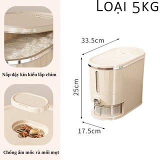 Leego Thùng Đựng Gạo Chicbabe Lấy Gạo Dễ Dàng Được Mạ Kín Chống ẩm Gỉ Sét Và Côn Trùng