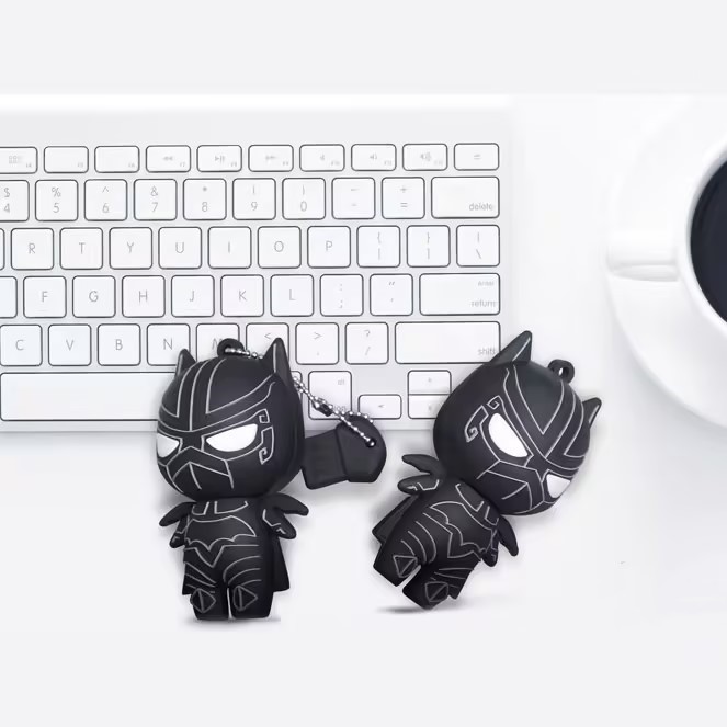 Black Panther Shape Silicone Hoạt Hình USB 1GB 2GB 4GB 8GB 16GB 32GB 64GB 128GB 2TB Bút Drive Stick