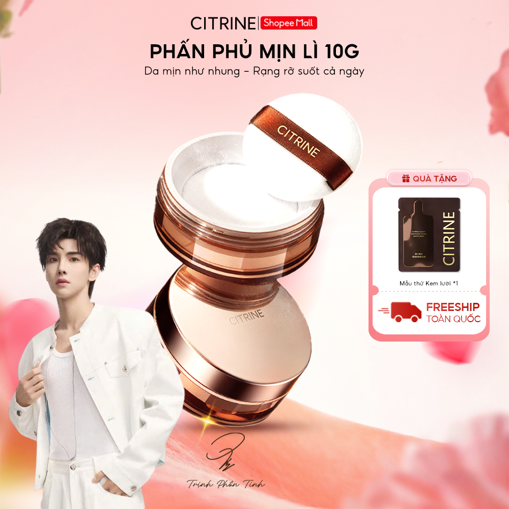 Phấn phủ bột Citrine [10g] – Kiềm dầu, bền màu, mang đến lớp nền tự nhiên cả ngày dài