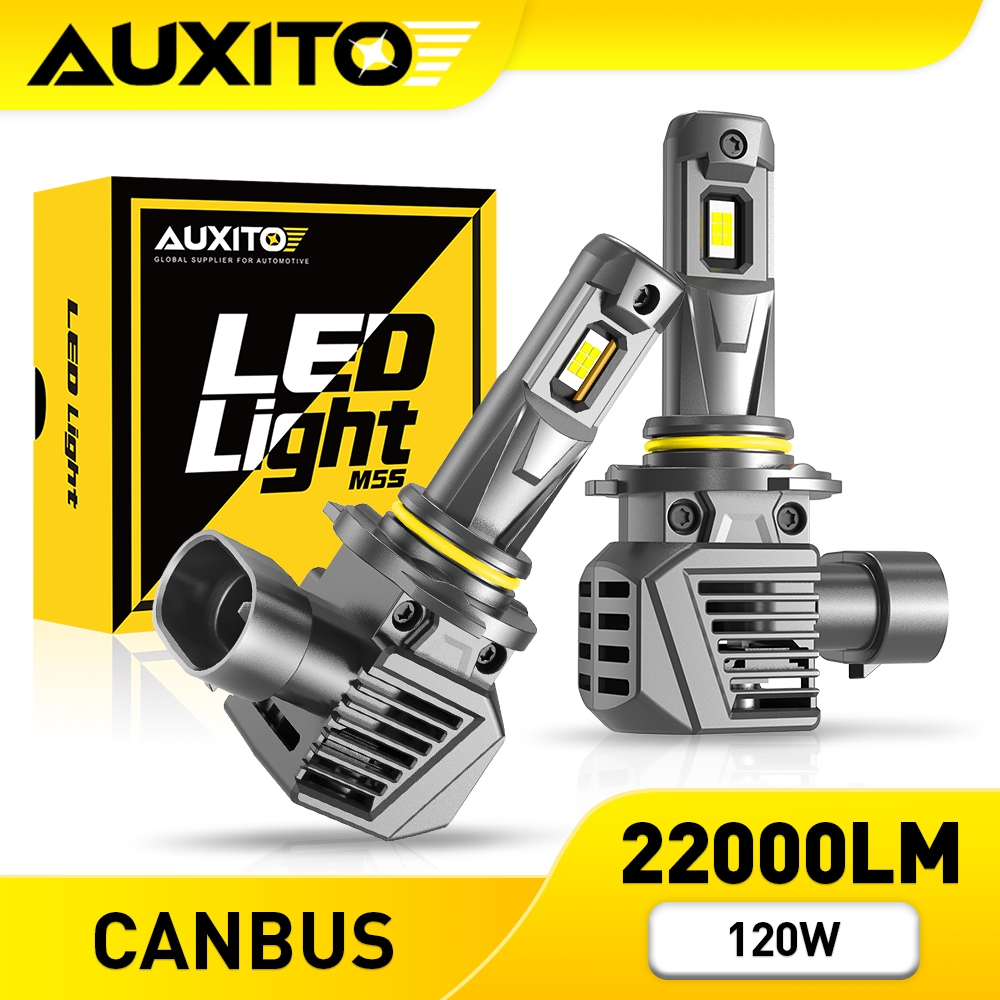 AUXITO M5S 120W 22000LM 9005 HB3 Đèn pha LED không dây sáng hơn 600% Đèn pha LED không dây 9005 Canb