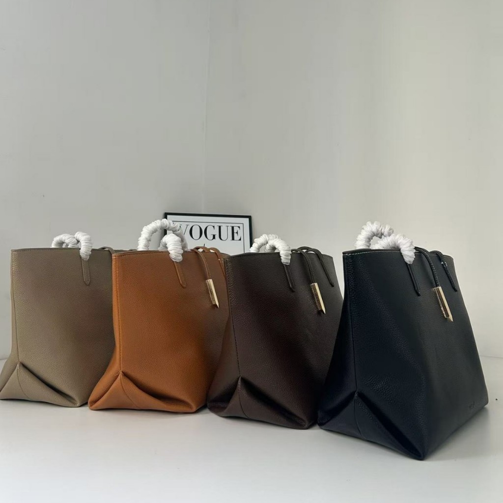 Demellier Phong Cách Mới Thời Trang Một Vai Nách Dung Tích Lớn Thực Tế Tote Đi Lại Màu Trơn Da Mềm F