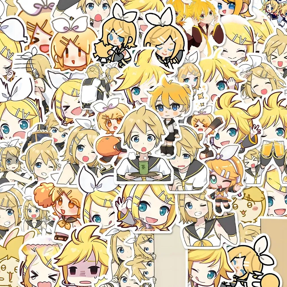 Nhãn dán Kagamine Rin （90 tờ）Thứ hai phim hoạt hình Q phiên bản dễ thương Stickers Kagamine Len