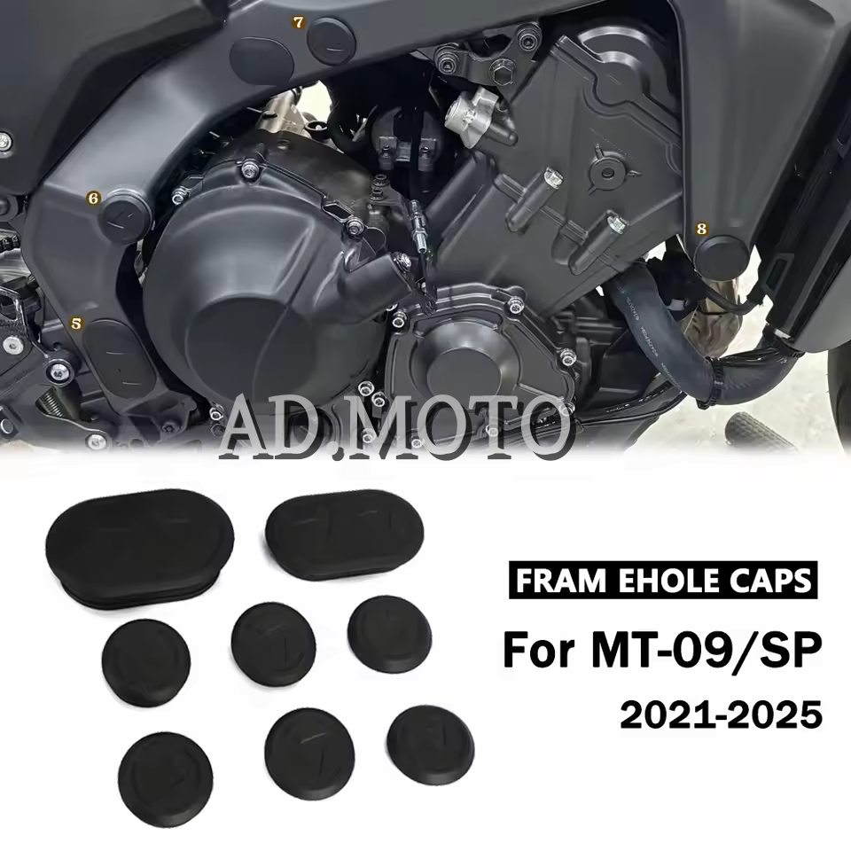 Dành Cho Xe YAMAHA MT09 MT 09 MT-09 SP 2021 2022 2023 2024 2025 Khung Xe Máy Lỗ Nắp Cắm Trang Trí Kh