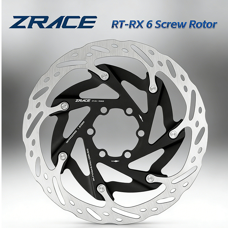 Đĩa phanh đĩa xe đạp đường trườngZRACE RT-RX 6 ốc 160mm, rôto nổi tản nhiệt siêu nhẹ và chắc chắn