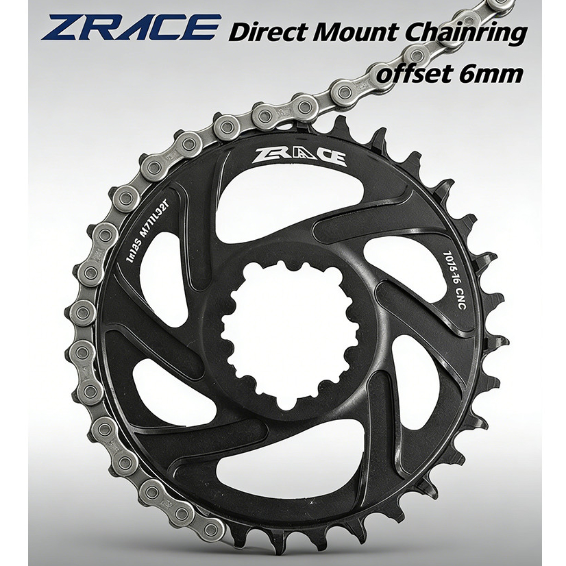 ZRACE 1 x 12s Chainrings Offset 6mm Chainrings 7075AL cho GXP Gắn trực tiếp Crank Tương thích Eagle