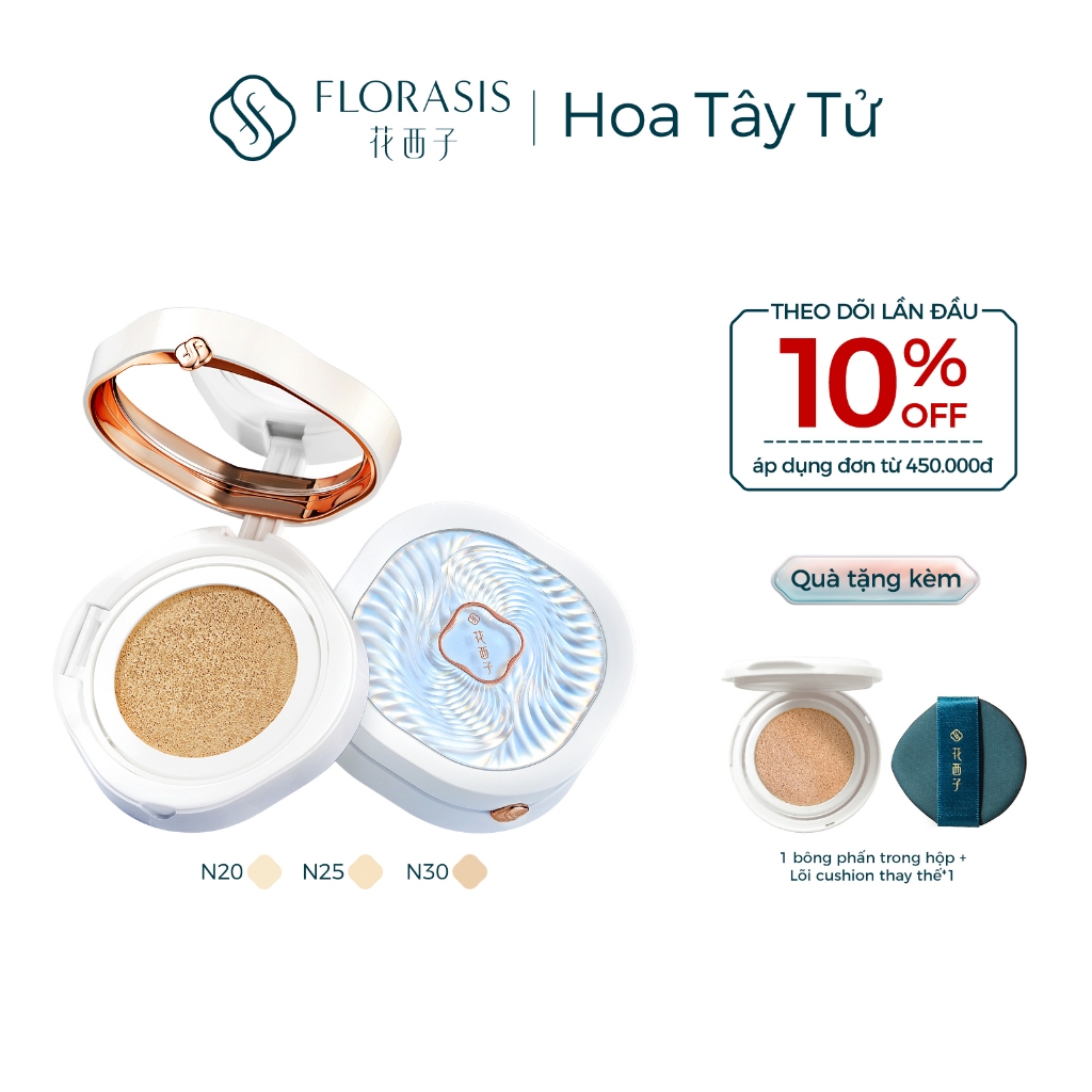 Florasis (Hoa Tây Tử) Phấn Nước 13g*2 Dưỡng Da Flawless Jade Breathable  – Dưỡng Ẩm Dịu Nhẹ & Hiệu Ứ