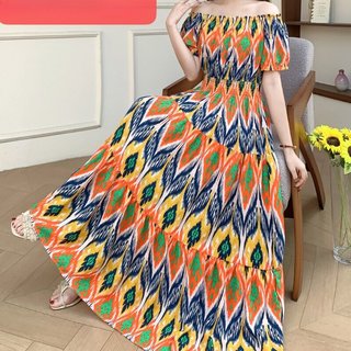 Thhone váy mới phụ nữ quần áo ấn độ dài maxi cổ điển sexy hàn quốc giản dị boho bohemian hoa giản dị vestidos áo choàng nữ tính