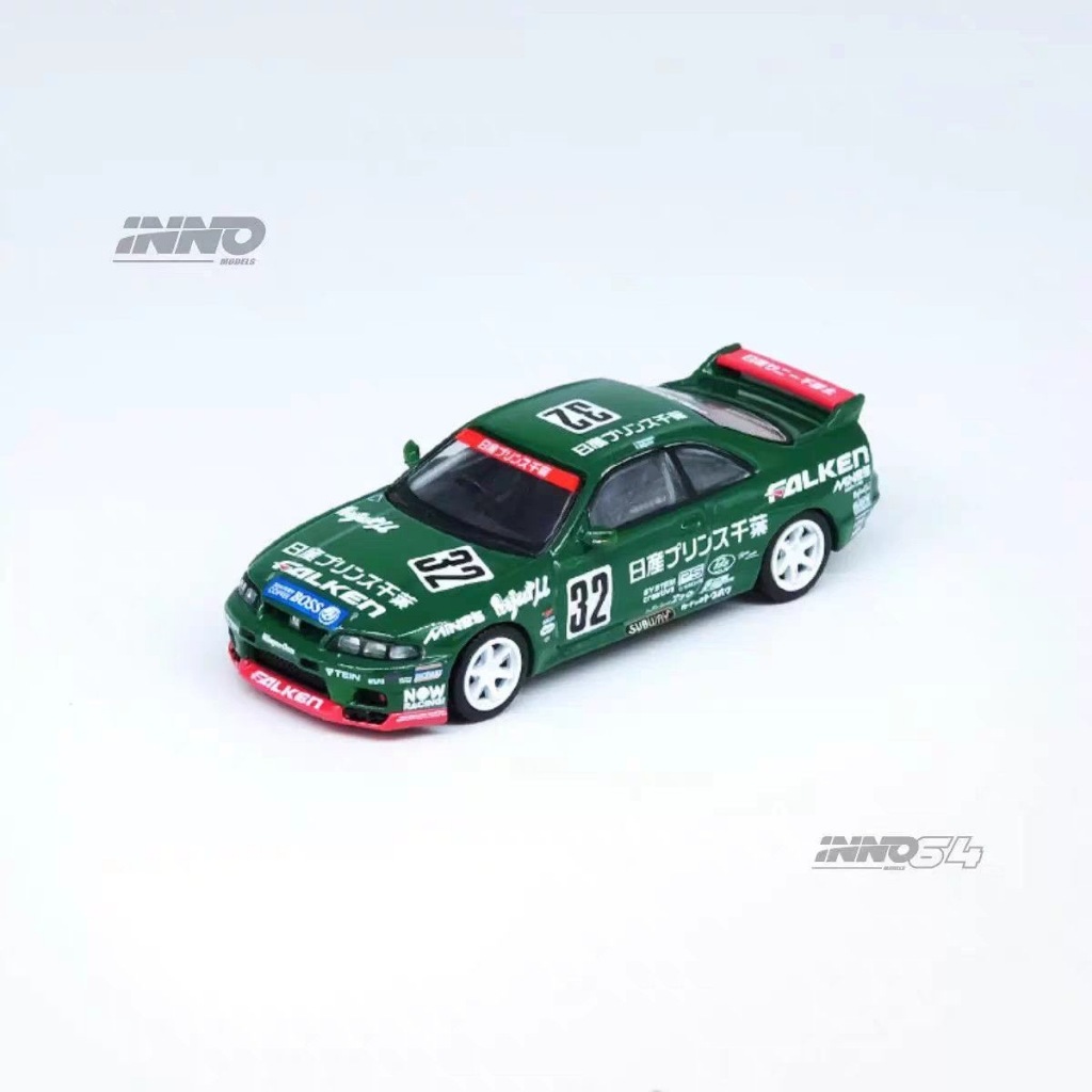 INNO 1: 64 NISSAN SKYLINE GT-R R R33 Đua Xe Hợp Kim Mẫu Xe Màu Xanh Lá Cây #32