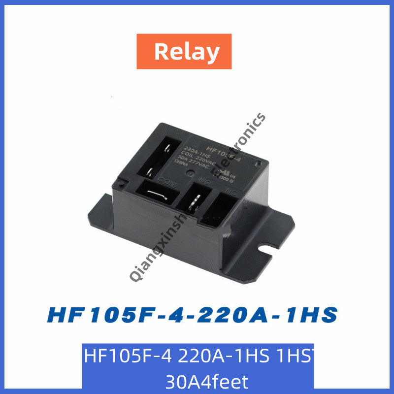Rơle điện tử Mini HF105F-4 220A-1HS 1HST 30A4 Pin AC 220V Rơle điều hòa không khí JQX-HF105F-4 220A-