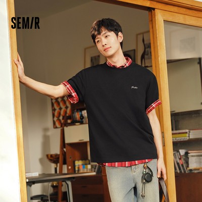 Semir Áo Nam Mùa Hè In Chữ Cổ Tròn Tay Ngắn, Phong Cách Hàng Ngày