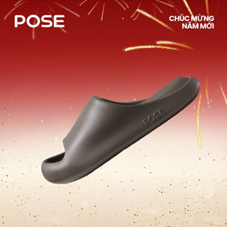 【Dép thư giãn】【Up to size 49】POSE Cloud Bounce Dép EVA Sục Vân Nhám Đế Cao Nhiều màu Chống ồn Giảm chấn Dép Đi Trong Nhà Quà Tặng Cho Bố Mẹ Bạn Bè Nam Nữ có đủ P15819S