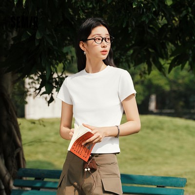 Semir 2026 Áo Nữ Mùa Hè Cổ Tròn Tay Ngắn Phong Cách Đơn Giản
