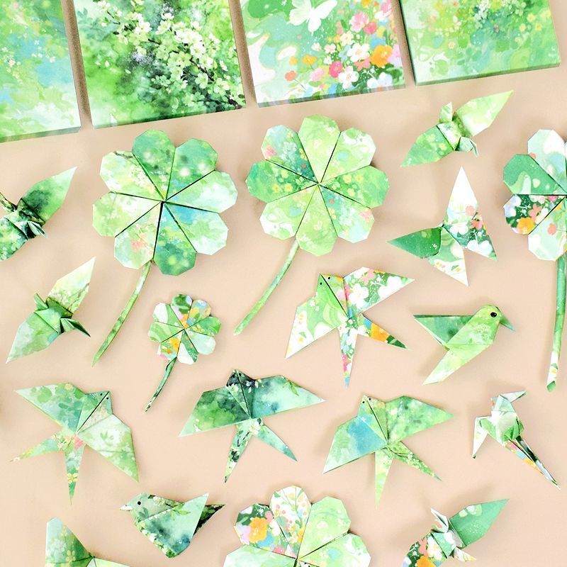 Mùa Xuân Ngàn Giấy Cần Cẩu Origami Vuông Tông Vuông Origami Handmade Origami Màu Origami Origami Đầy