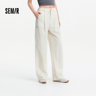 Semir Mùa Hè Nữ - Phong Cách Tiện Ích Với Họa Tiết Và Ống Rộng Co Giãn, Chiều Dài Sàn Quần