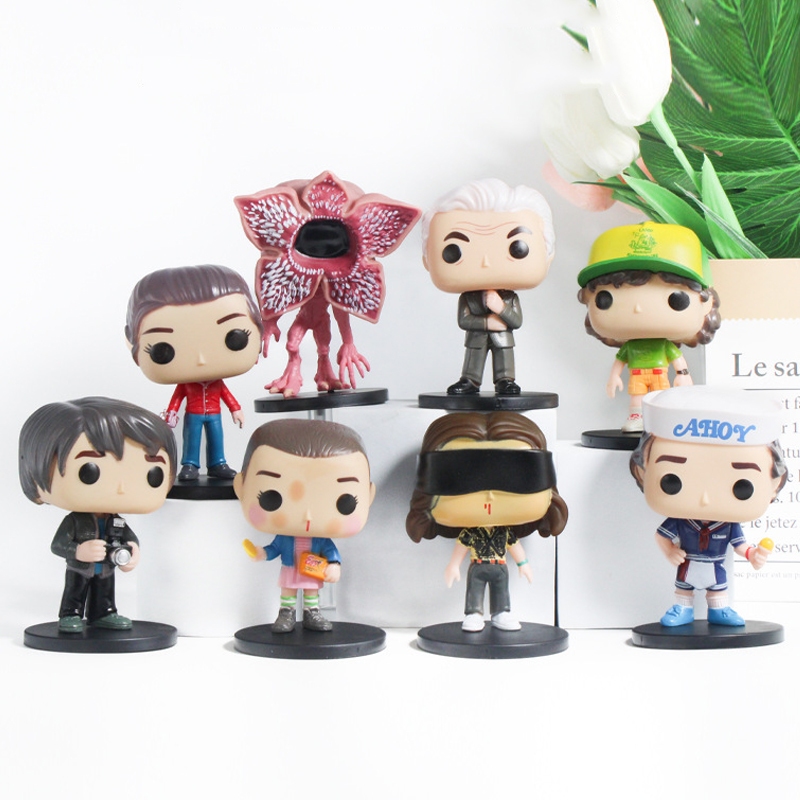 8 Cái / bộ Anime Stranger Things POP Series Eleven Jane Hopper Mike Wheeler Steve Harrington Demogor