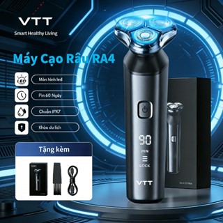 Máy Cạo Râu Điện VTT 3 Lưỡi 60 Ngày Pin Loại C Sạc Nhanh IPX7 Quà Tặng Chống Thấm Nước Cho Nam