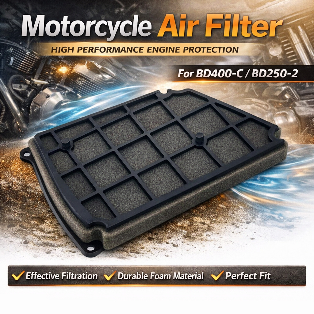 Động cơ thay thế xe máy 400cc 250cc Bộ lọc không khí Bộ lọc khí nạp cho Benda BD400-C BD250-2 HỘP 40