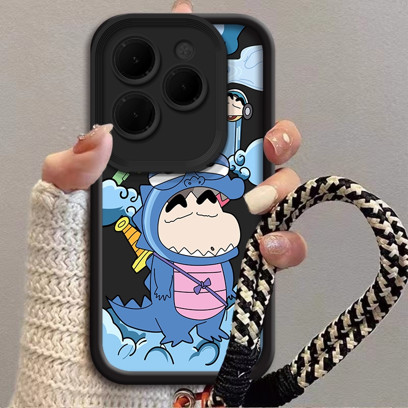 Vỏ Khủng Long Crayon Shin-chan Cho Tecno SPARK20 Pro Tecno SPARK20 Tecno SPARK20C SPARK GO 2024 SPAR