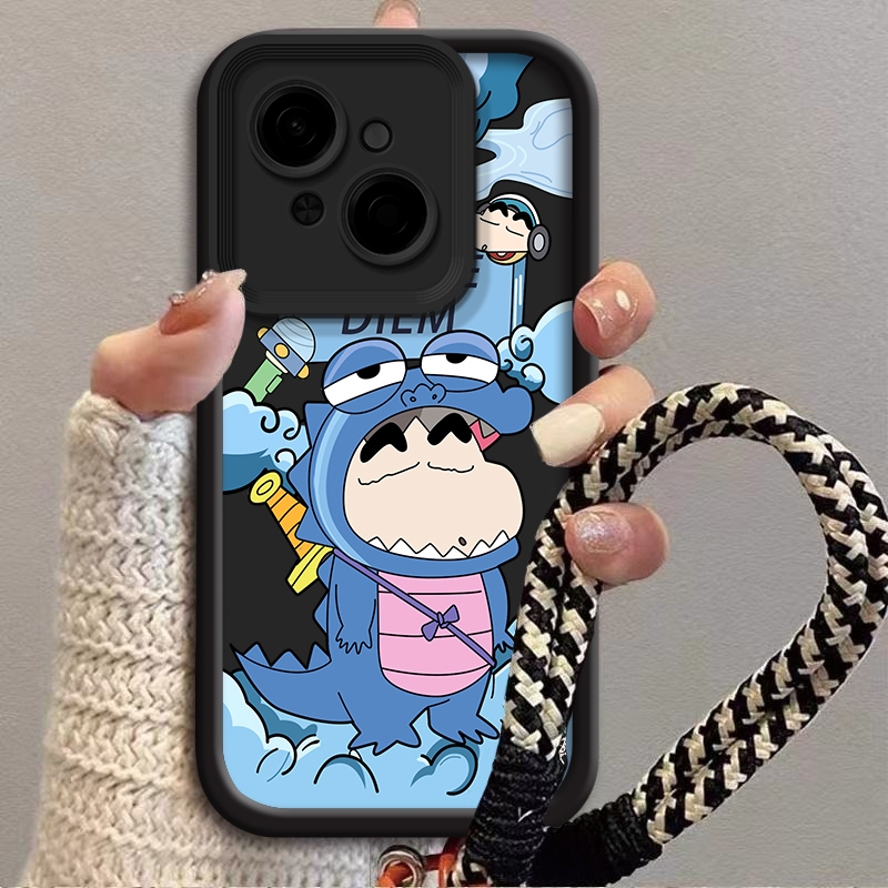 Vỏ Khủng Long Crayon Shin-chan Cho Tecno POP 9 Tecno POP 10 SPARK GO 1 SPARK GO 1S SPARK GO 2025 SPA