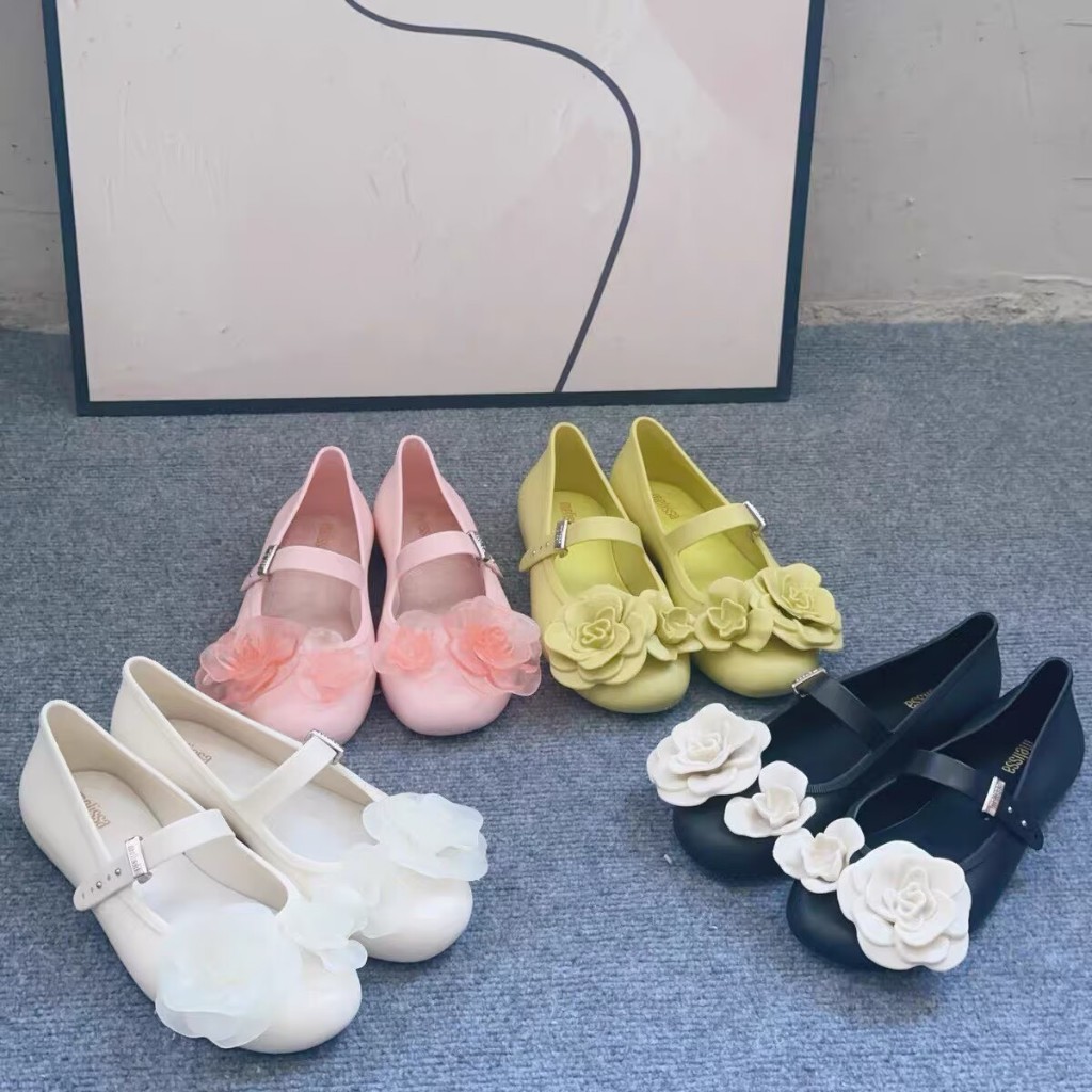 Giày nữ Brazil Melissa Khóa hoa Ballet Flat Dance Jelly Shoes