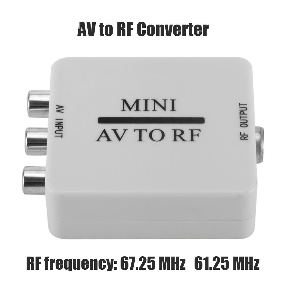 Bộ chuyển đổi video AV sang RF Hộp chuyển đổi video Mini HD Hỗ trợ 67,25 / 61.25 MHz