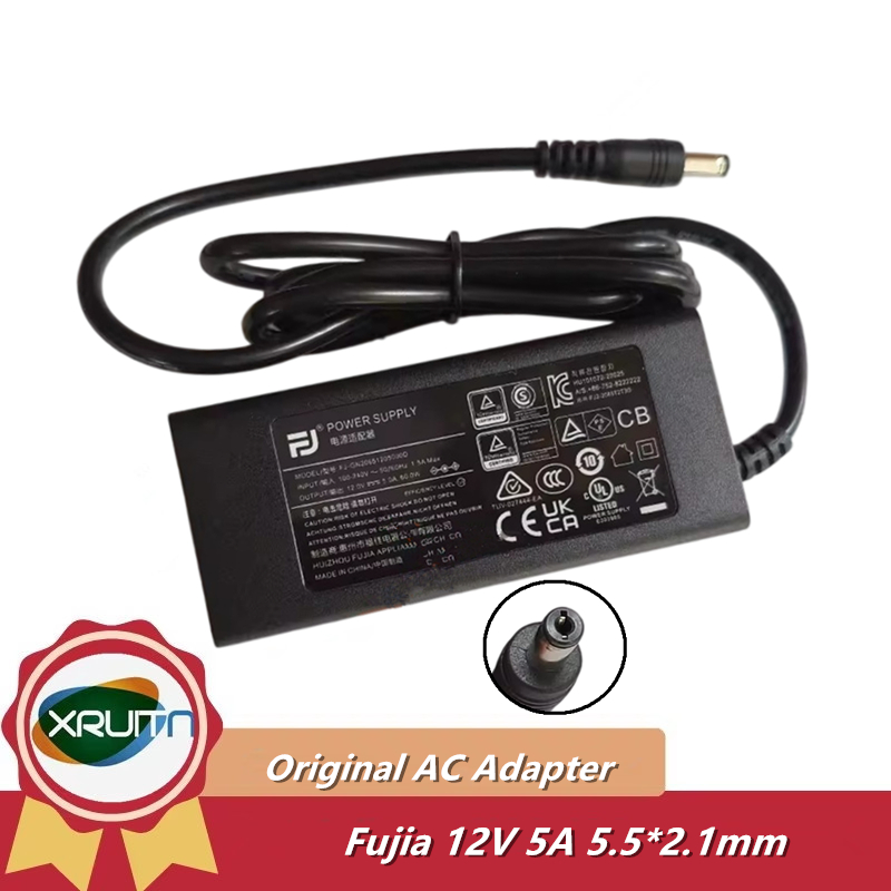 FUJIA FJ-GN20651205000D Chuyển Đổi AC Adapter 12V 5A 60W Sạc Nguồn 5.5 * 2.1mm 12V 5000mA