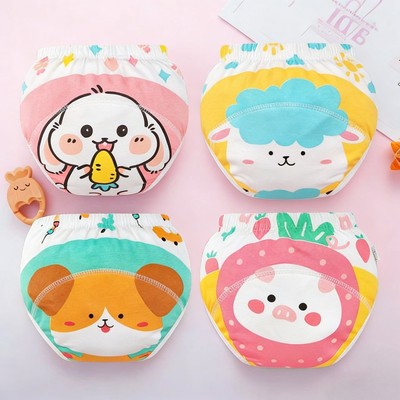 Adabaobao® ᵛⁿQuần tã lót sáu lớp LUCKY BIG CAT chống thấm nước thiết kế dễ thương cho trẻ sơ sinh