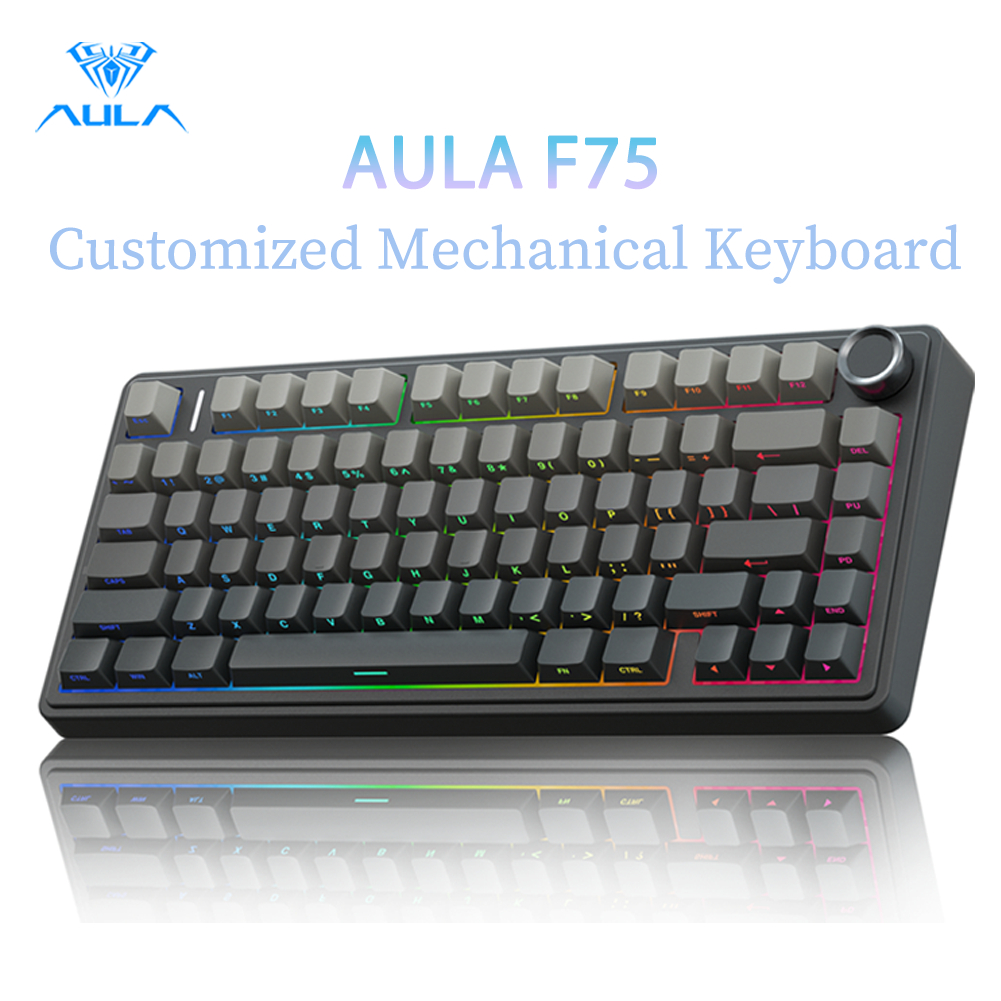 Bàn phím cơ AULA f75% 75% 80 phím rgb bluetooth 2.4g chuyên dùng để chơi game | BigBuy360 - bigbuy360.vn