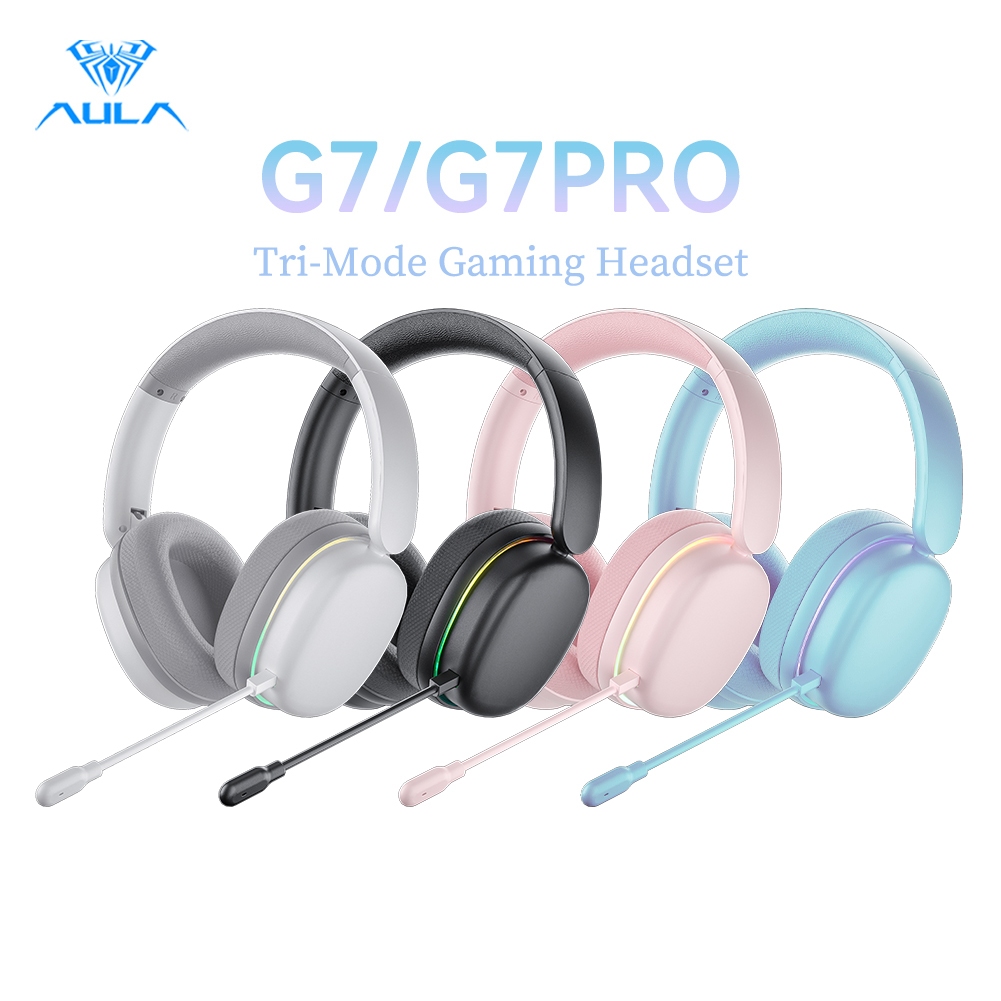 Tai nghe chơi game không dây AULA G7 / G7PRO Âm thanh vòm 7.1 AI Tai nghe thể thao điện tử Mic chống