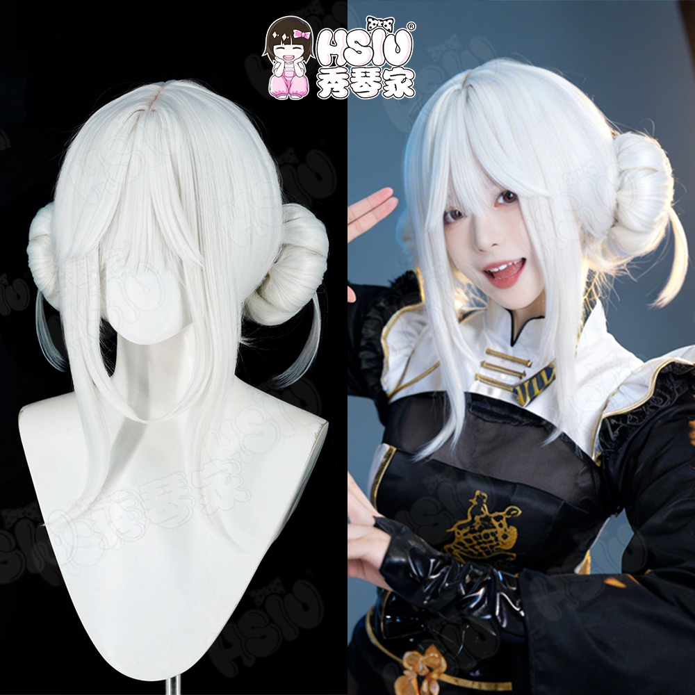 Bạch Dương Cosplay - Tóc Giả Trắng Chịu Nhiệt Cho Nhân Vật Blanche Trò Chơi Nikke