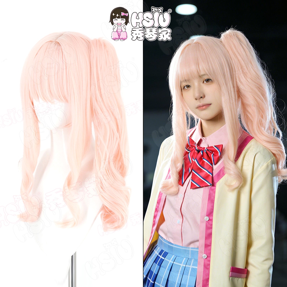 Tóc giả cosplay Akiyama Mizuki - Tóc thịt hồng chịu nhiệt, phù hợp cho sân khấu và trò chơi