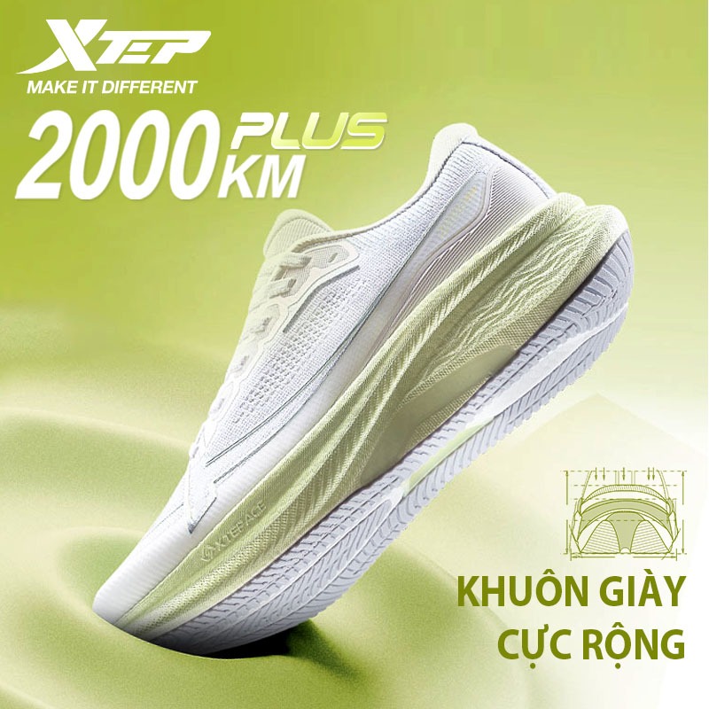 【XTEP】2000km PLUS | Giày thể thao nữ chạy marathon, phom giày rộng 4E, đệm êm và chống mài mòn