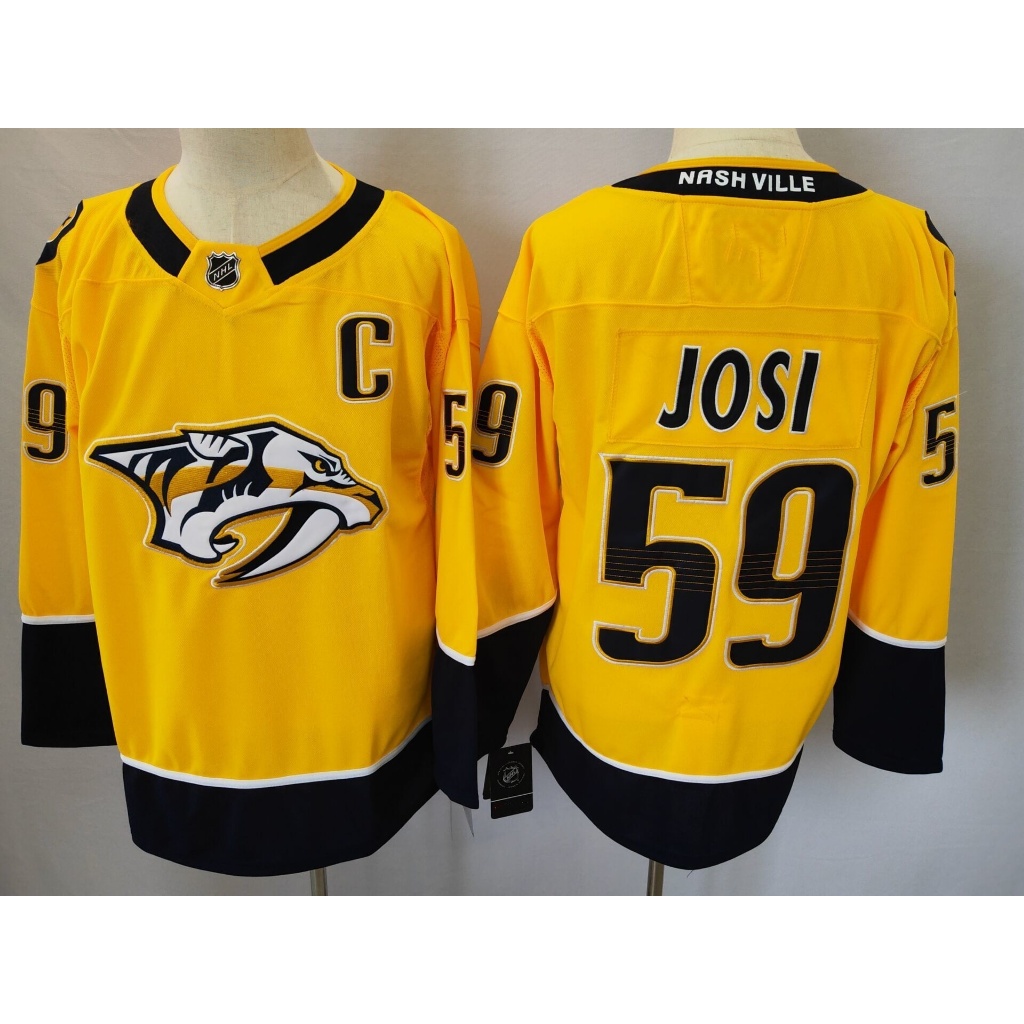 NHL Jersey Predators, Áo thể thao dài tay thêu đẹp